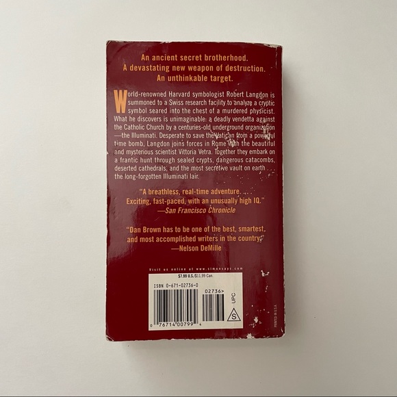 Paperback Book- Angels and Demons by Dan Brown - Picture 2 of 3